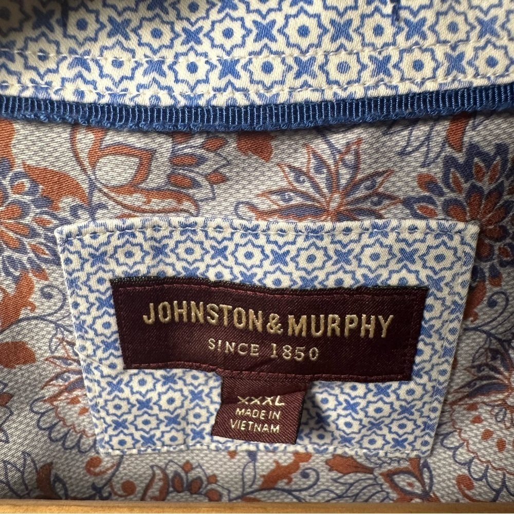 Johnston & Murphy Camelot Blue and Brown Shirt - Picture 3 of 4